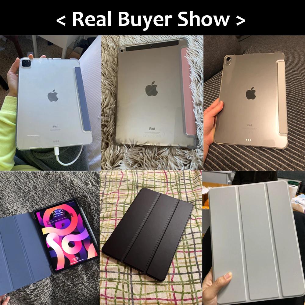Чехол для iPad A16 2025 Магнитная трехскладная подставка Прозрачная крышка с держателем для карандаша для iPad 11-го поколения A3355A3356 Чехол для планшета 11"