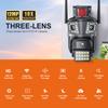 6K 12MP Три экрана 8-кратный зум WiFi камера 8MP 4K PTZ Безопасность Защита движения Обнаружение человека Наружное IP CCTV Наблюдение