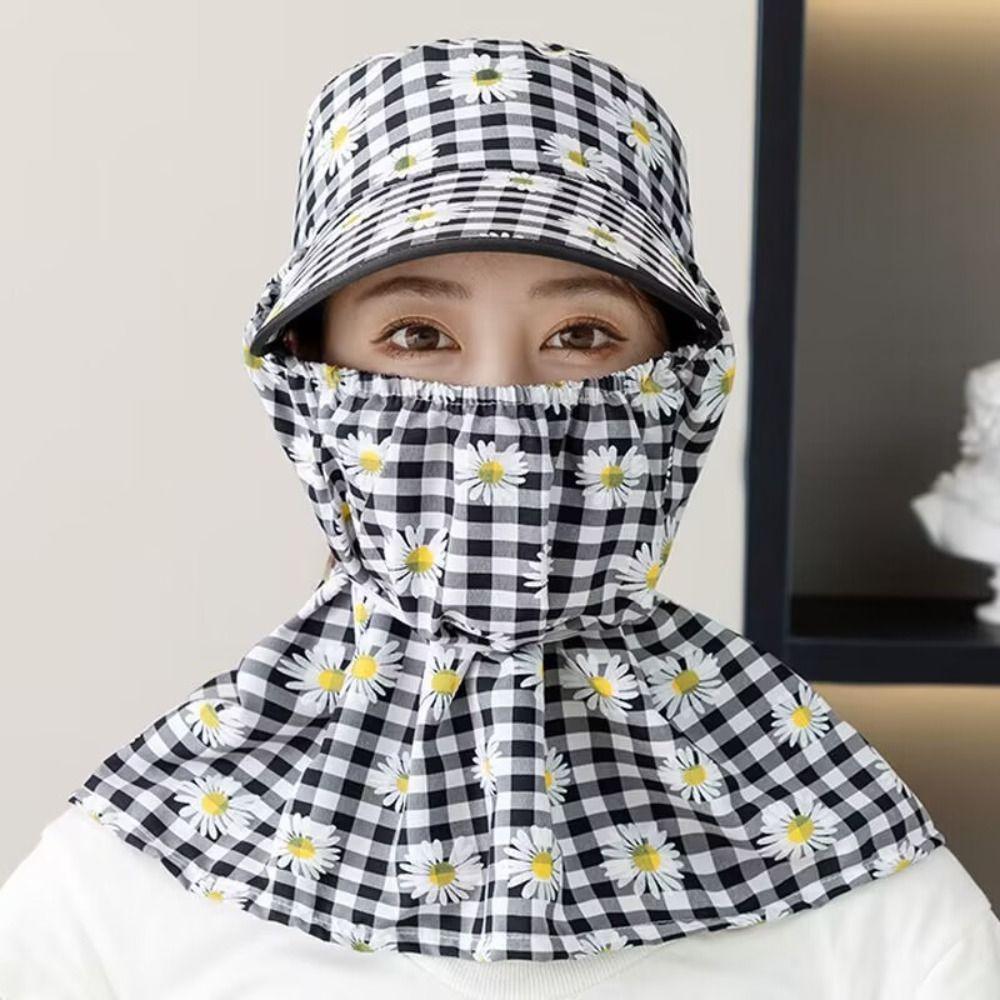 Wide Brim Tea Picking Cap Anti-UV Sunscreen Hat Fashion Women's Ponytail Hat Outdoor