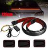 120cm Led Spoiler Light Universal Carbon Fiber Car Rear Spoiler Flow Lamp The Third Brake Light Stop Signal Lights 12V