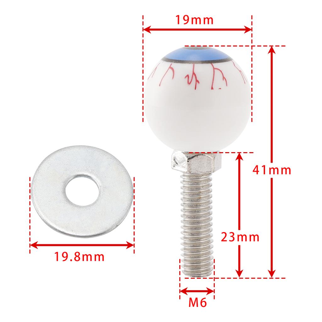 4x Нестандартный болт-винт для номерного знака «глазное яблоко» пластиковый мотоцикл чоппер трайк