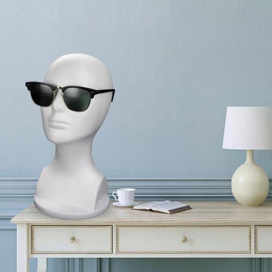 Foam Mannequin Head Model Display Stand for Wigs Hats Jewelry Glasses Holder Easy To Use Shop Rack for Salon DIY Painting