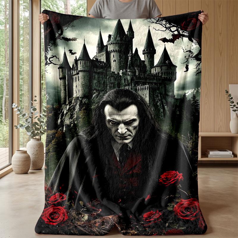 Soft Flannel Blanket Lightweight Cozy Bedroom Living Room CoverDracula