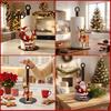 Wooden Kitchen Roll Dispenser Christmas Paper Towel Holder, Decorative Vertical Dispenser, Stable Tissue Rack Weighted Base Organizer for Holiday