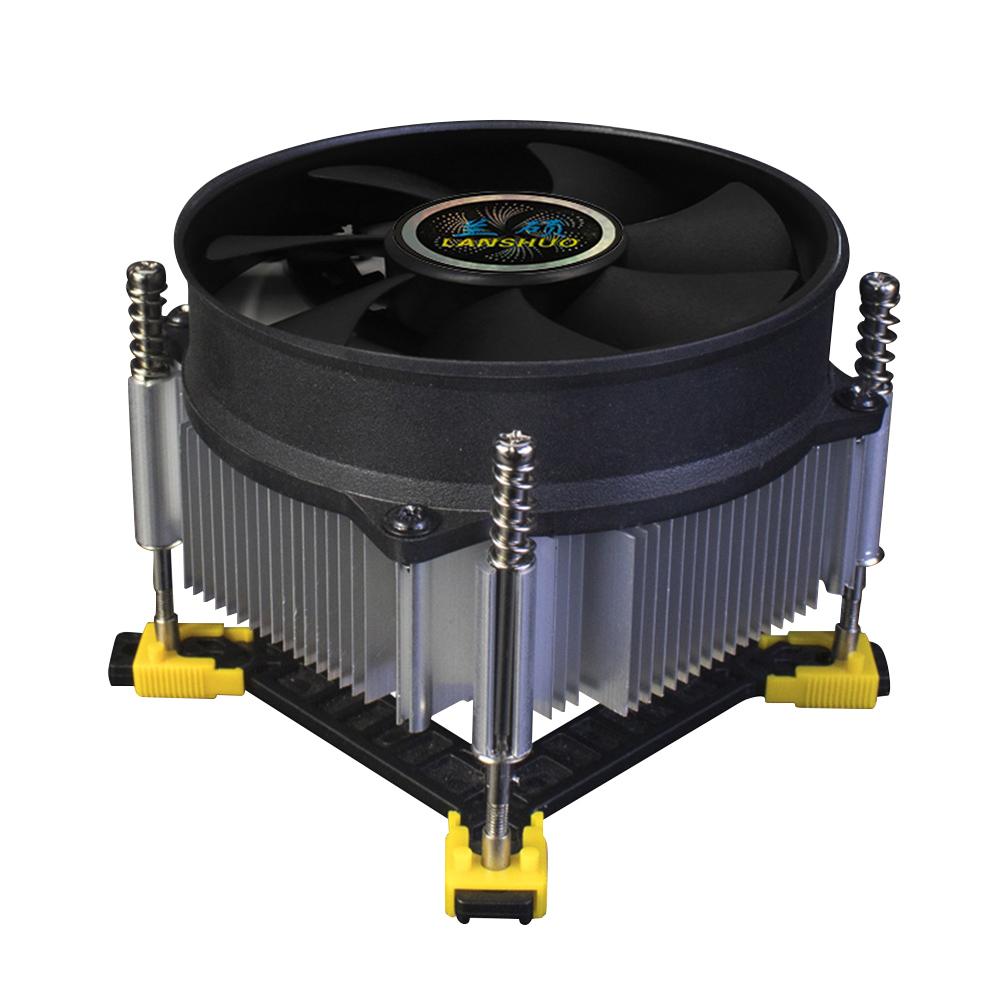 LANSHUO 9см 4-контактный вентилятор охлаждения процессора ПК Бесшумный PWM Радиатор Охладитель для Intel LGA