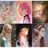 5D Diamond Painting Elf Girl Cartoon Painting DIY Full Circle Diamond Embroidery Kit Mosaic Portrait Home Decoration Wall Gift