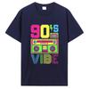 90s Vibe 1990 Style Fashion 90 Theme Outfit Nineties Costume T-Shirt Funny Graphic Tee Tops Women Fashion  Clothing Oversized