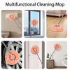 Cleaning Mop with Long Extended Handle Freely Retractable 360-degree Rotatable Adjustable Dry Wet Use Bathroom Cleaning Mop