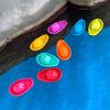 Oz Toy Rainbow Boat Bath Water Play Toys Set of 8, Korean Bath Toys