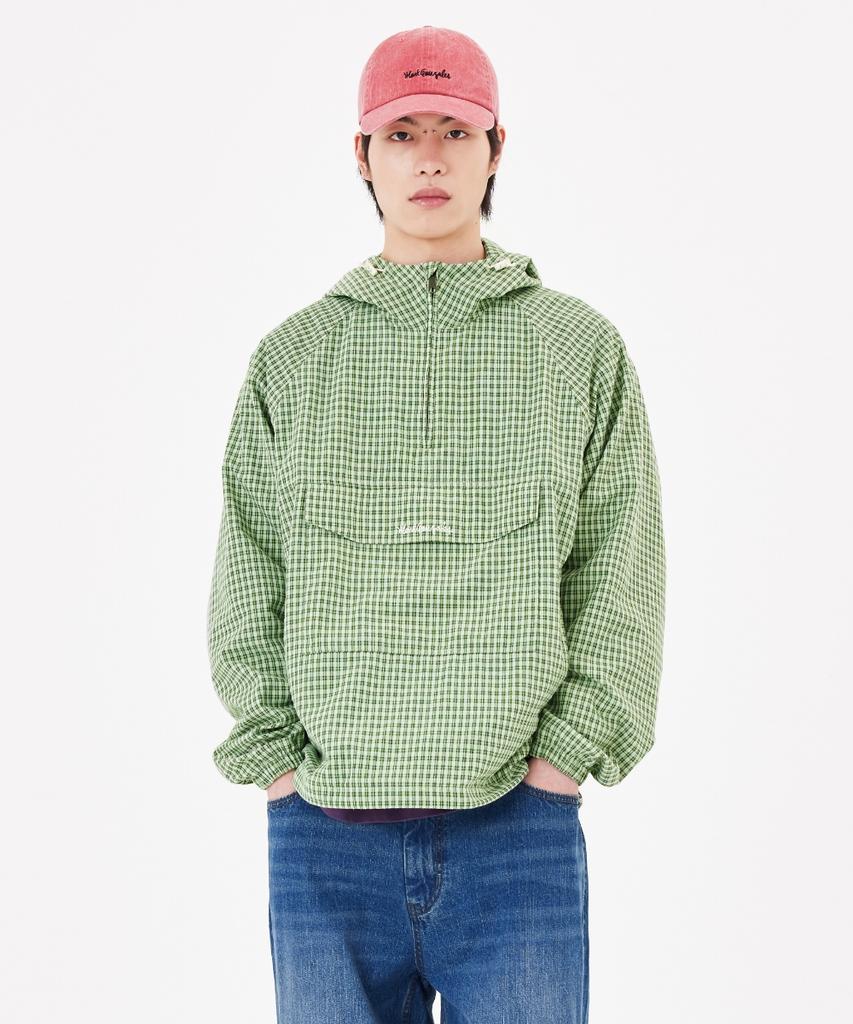 Mark Gonzales Check Anorak - Green