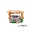 2 Pcs Antique Arch Well Model Resin DIY Garden Miniatures Decorations Vintage House Water Well Fairy Garden Party Ornament