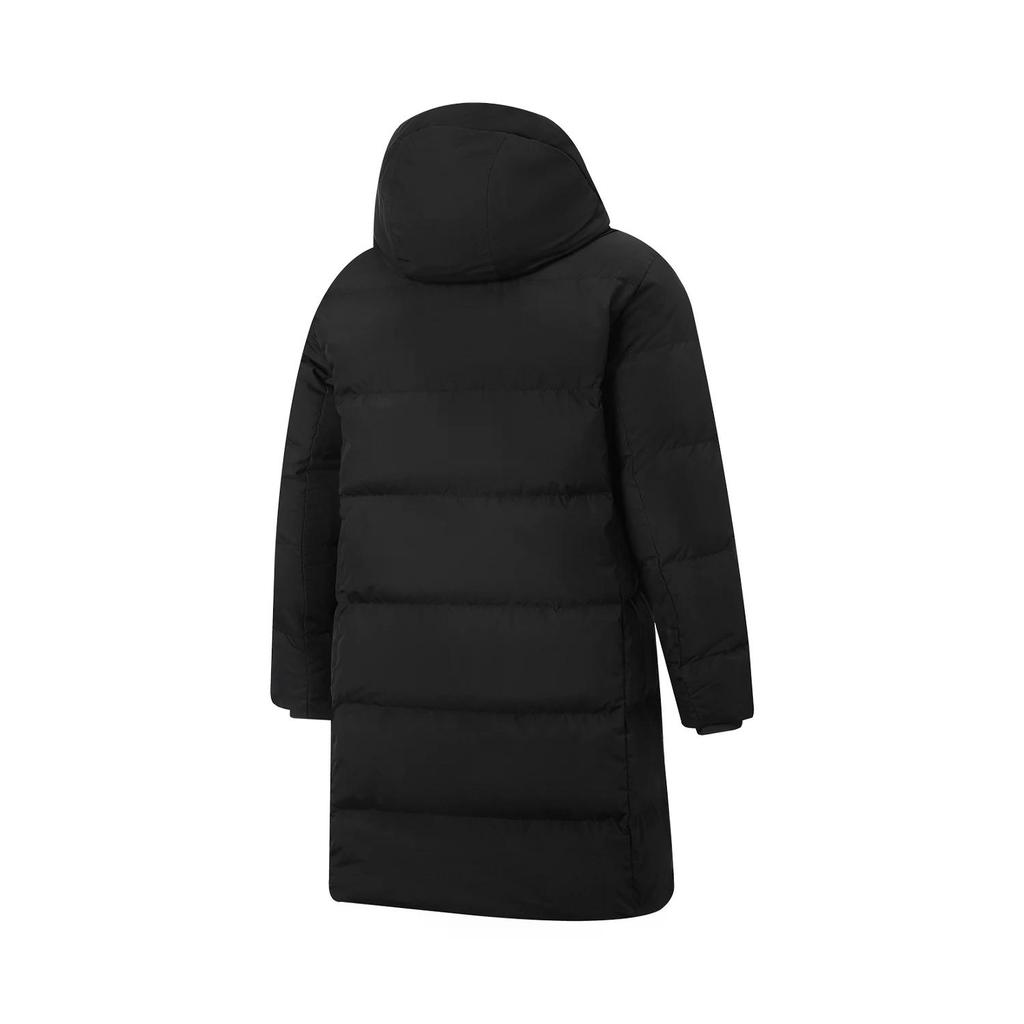 Li Ning Пуховик Теплый Модный с Логотипом Длинный Рукав Капюшон Мужской Верхняя Одежда AYMV213