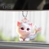 Cat Christmas Ornament Acrylic Hanging Decoration Car Mirror Charm Cute Kitty Car Accessories for Tree Bag Keychain