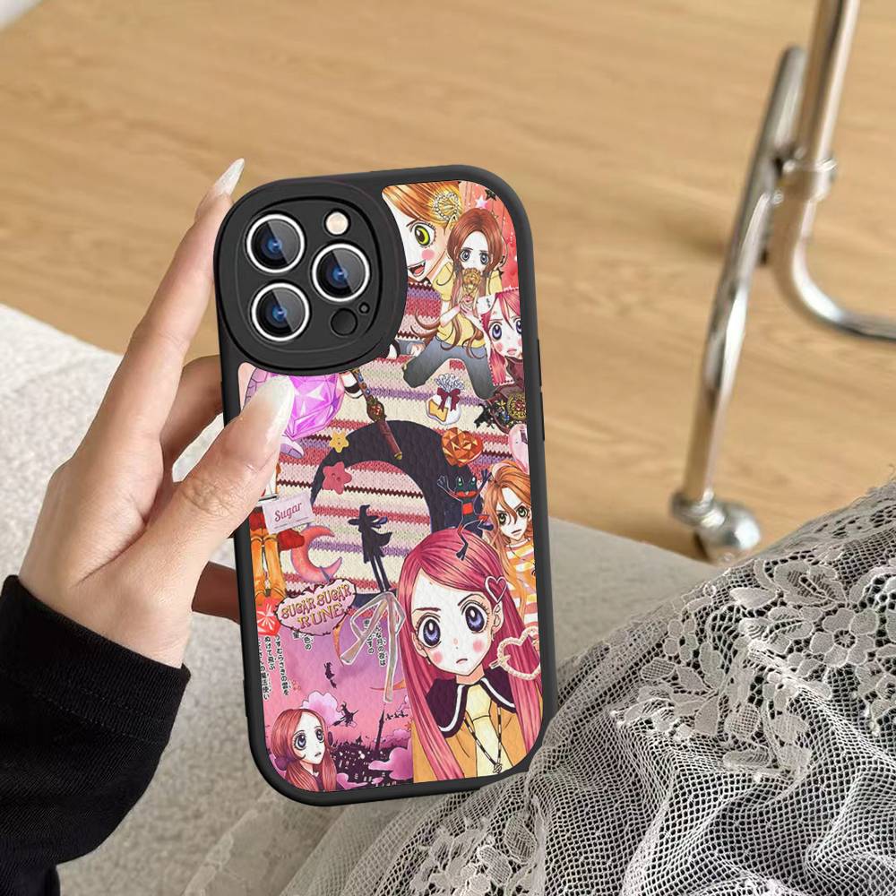 Anime S-Sugar Sugar Phone Case For IPhone 16 15 14 13 12 11 Pro Max Plus Leather Cover