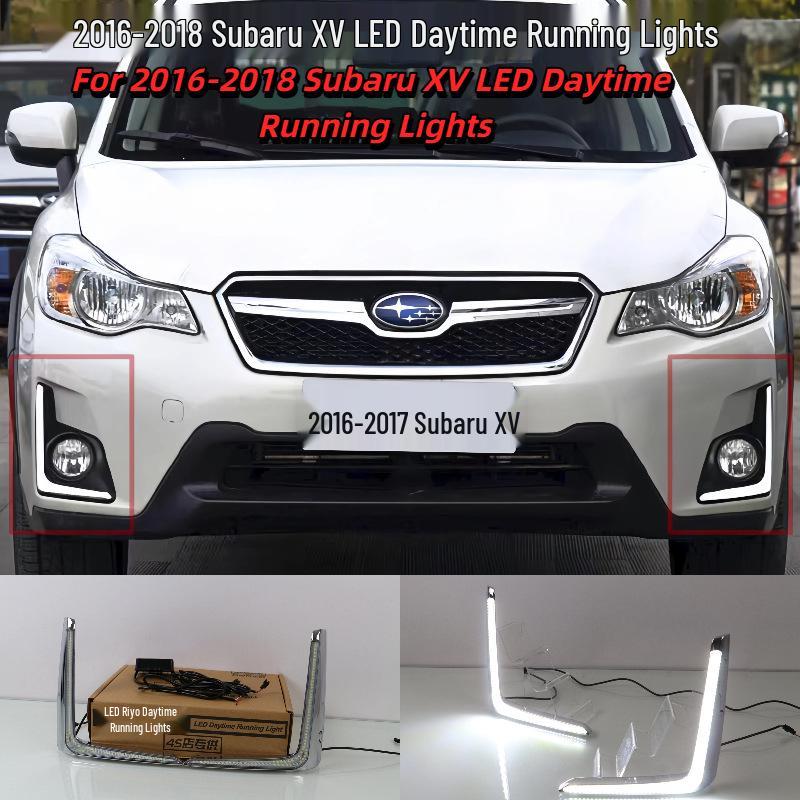Передний бампер со светодиодными противотуманными фарами и ходовыми огнями для Subaru XV 2016-2018