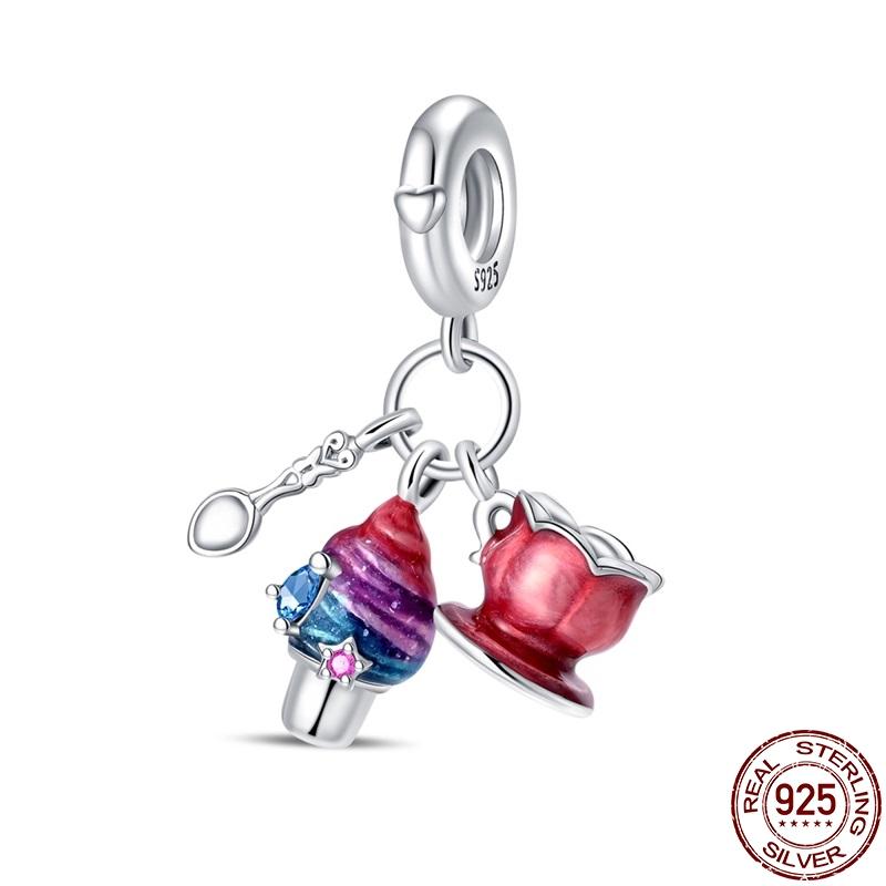 100% Настоящая Медь Подвеска Картошка Фри Пончики Подходит для Оригинального Браслета Пандора для Женщин Подарок на День Рождения Изысканные Ювелирные Изделия