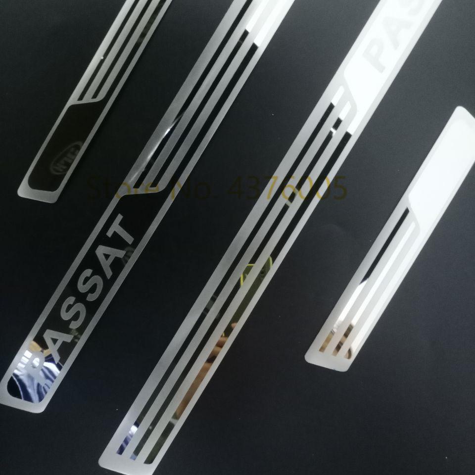 Для VW Volkswagen Passat B5 B6 B7 2003-накладки на пороги педали двери автомобиля, хромированный стиль из нержавеющей стали