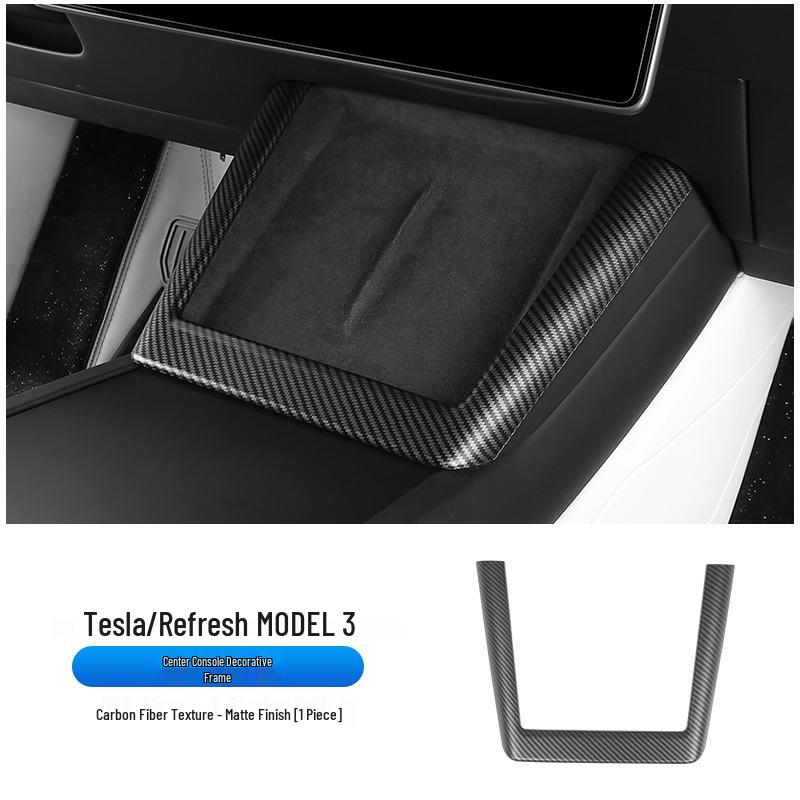 Аксессуары для отделки центральной консоли с текстурой под карбон для Tesla Model Y/3