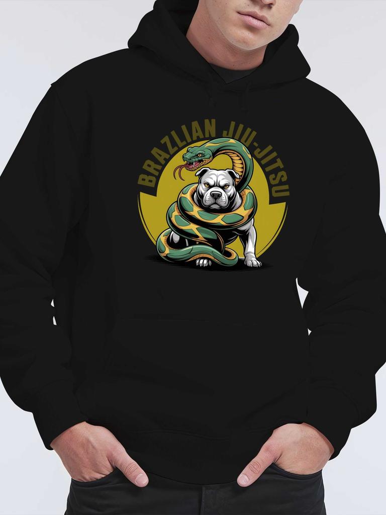 Men'S Hoodie Featuring Brazilian Jiu Jitsu Design, Perfect for Street Style. Ideal for Autumn And