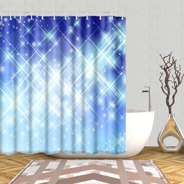 Современная занавеска для душа, модная блестящая занавеска для душа, полиэфирная ткань, водонепроницаемая занавеска для ванной, занавеска для перегородки ванной комнаты, 12 крючков