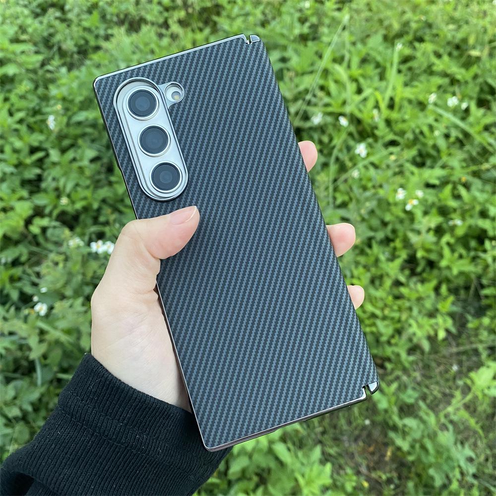Кожаный и Кевларовый Чехол для Samsung ZFold - ZFold6, ZFold5, ZFold3 Защита Шарнира, ZFold4 Электроокрашивание