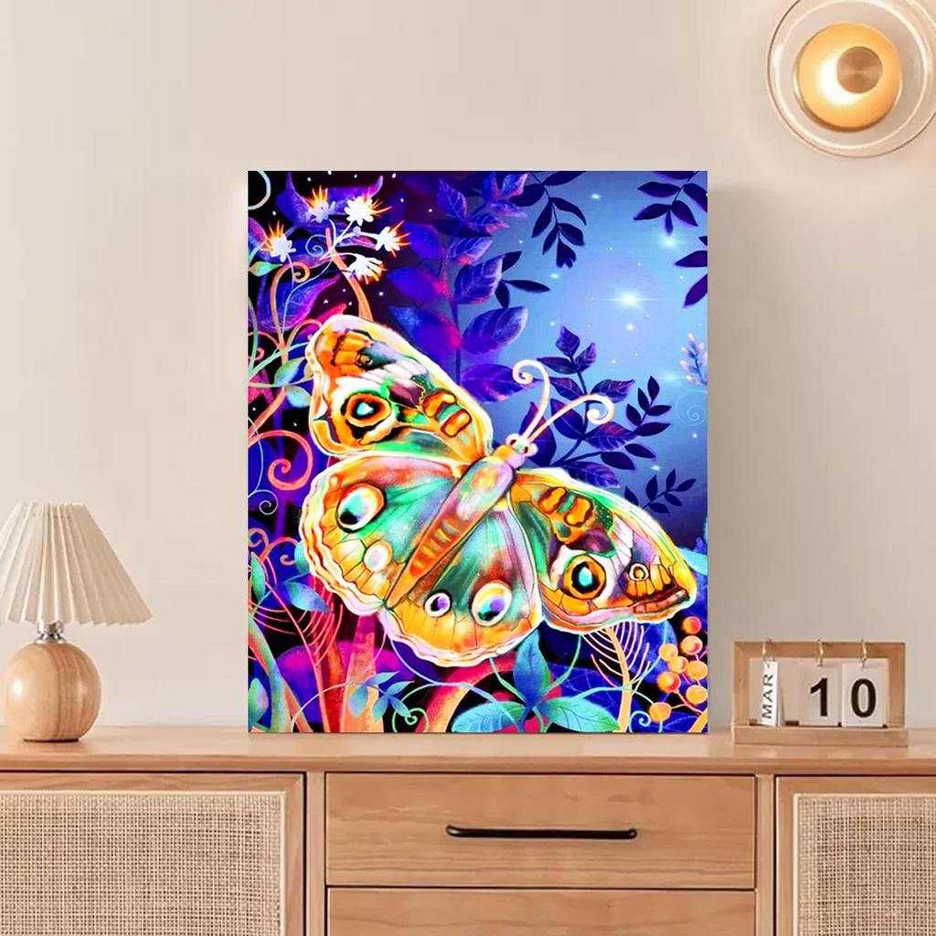 Frame Butterfly Painting By Numbers For Adults Kits Animals Paint On Numbers Painting Starter Kit For Home Art 40x50cm