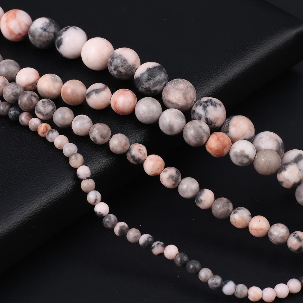 Маленькие бусины из натурального камня, розовые бусины в виде зебры, подвески для изготовления ювелирных изделий, ожерелье, браслет, серьги, аксессуар