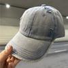 New Old Fashioned Washing Denim Baseball Cap Ripped Retro Baseball Cap Men and Women Edged Sun Hat Versatile