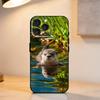 So adorable R-River otter   Phone Case For iPhone 17,16,15,14,13,12,11 Plus,Pro Max,XS,Soft Silicone Black Cover