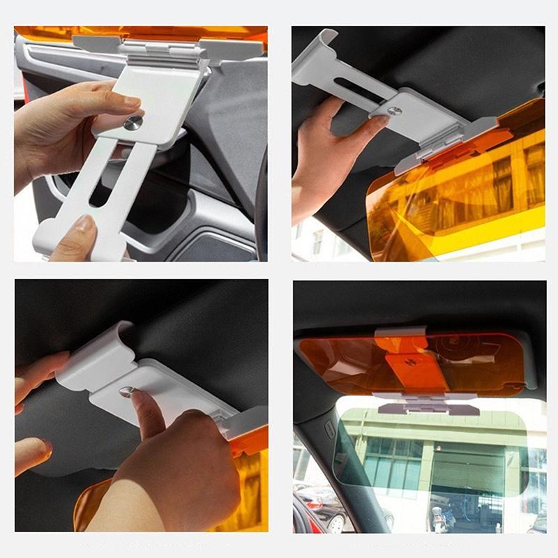 2 в 1 автомобильный солнцезащитный козырек поляризованный солнцезащитный козырек прозрачный неослепляющий автомобильный зеркальный экран день-ночь регулируемое лобовое стекло автомобильный аксессуар