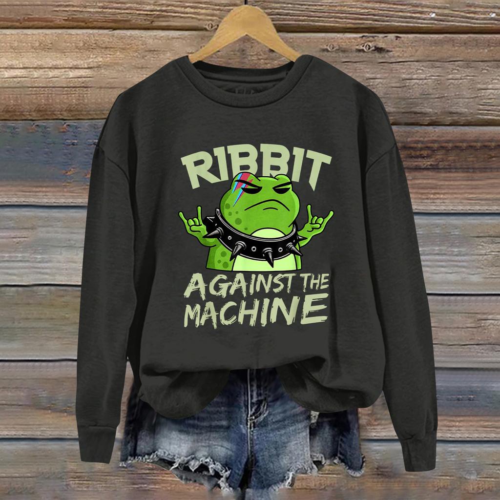 Women's Fashion Daily Versatile Casual Sweatshirts Long Sleeve Round Neck Top Sweatshirts