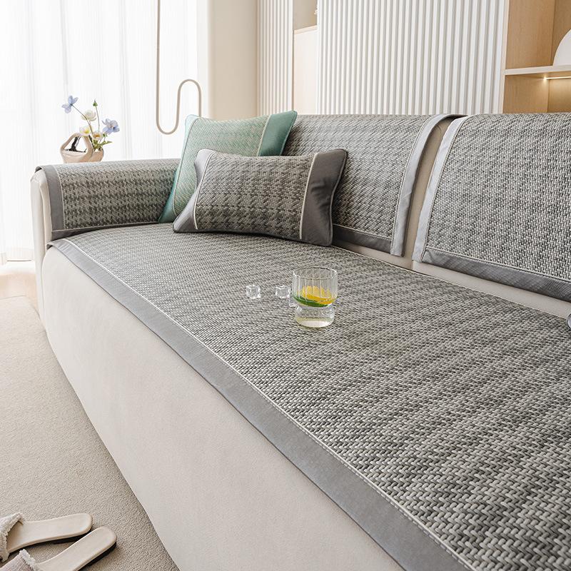 Ice Rattan Cool Sofa Cushion  Summer New Non-Slip Anti-Cat Claw Rattan Mat Seat Cushion Sofa Cover Cross-Border