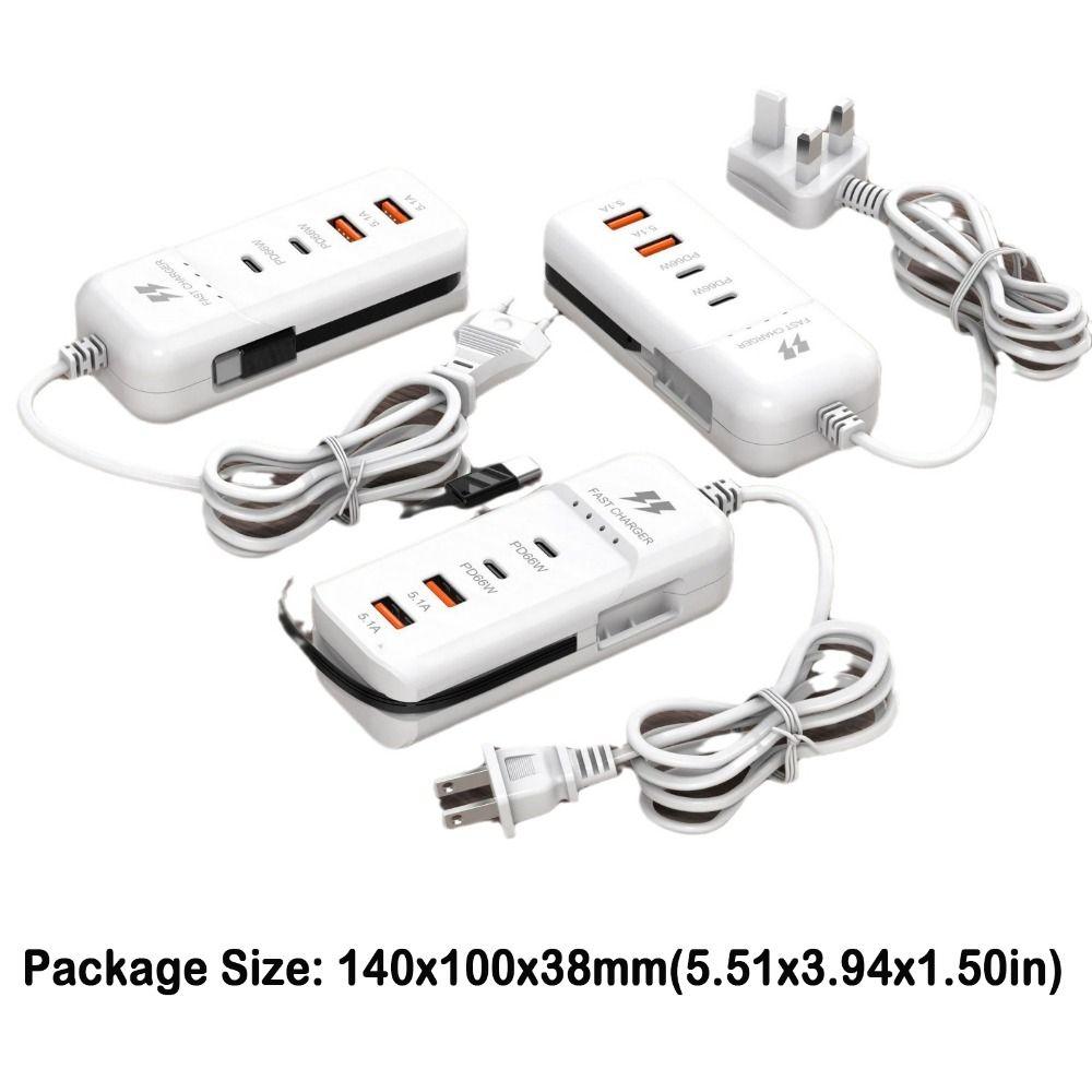 PD 66 Вт Многопортовый USB-хаб Адаптер USB Type C Зарядная станция Новая розетка