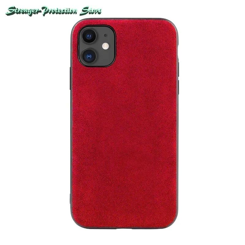 Итальянский кожаный чехол из Алькантары для IPhone 17 Pro Max 16 15 14 13 12 11 Xs Max Роскошный деловой чехол для телефона Чехол для IPhone 16 Pro Max
