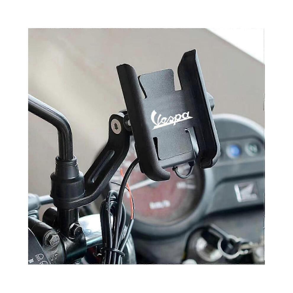 Vespa Lx Lxv Sprint Gts Gtv 50 150 250 300 300i Accessories Motorcycle Home Mobile Phone Holder Gps Holder, Rearview Mirror Holder Silver