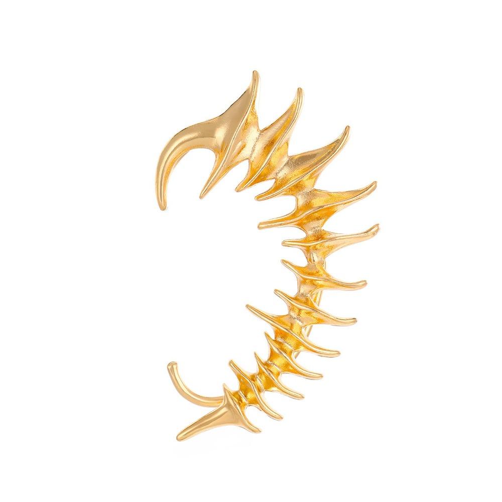 Металлический кафф для уха без прокола готический серьги модный клип для уха с шипами женский мужской