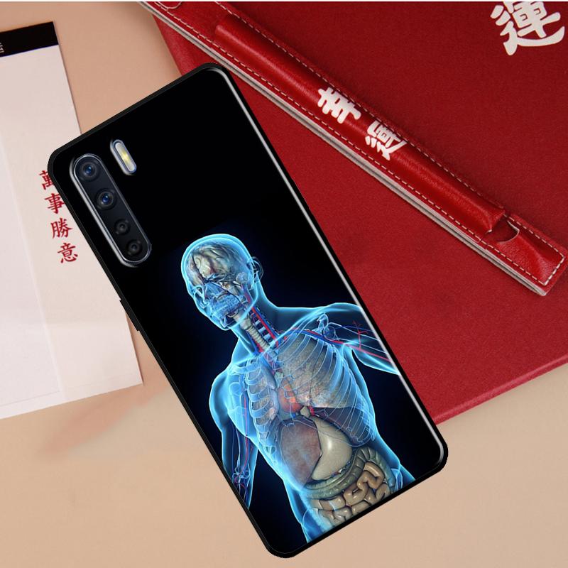 Чехол для анатомии человека для Oppo A80 A58 A5 Pro A15 A16 A17 A57 A77 A94 A74 A54 A76 A96 A40 A60 A18 A38 A78 A98