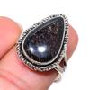 Натуральный камень Рутил Черный Ювелирное изделие Ручной работы Кольцо из серебра 925 пробы S.8 h1e49