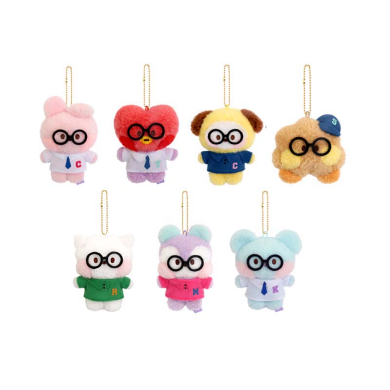 BTS BT21 Официальный брелок для куклы Minini Preppy