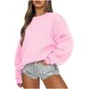 Women Autumn Winter Tops Women's Long Sleeve Sweatshirt Casual Crewneck Loose Fit Pollover Fleece Tops
