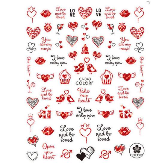 Exquisite Valentine Nail Sticker Paste Easily Long Lasting DIY