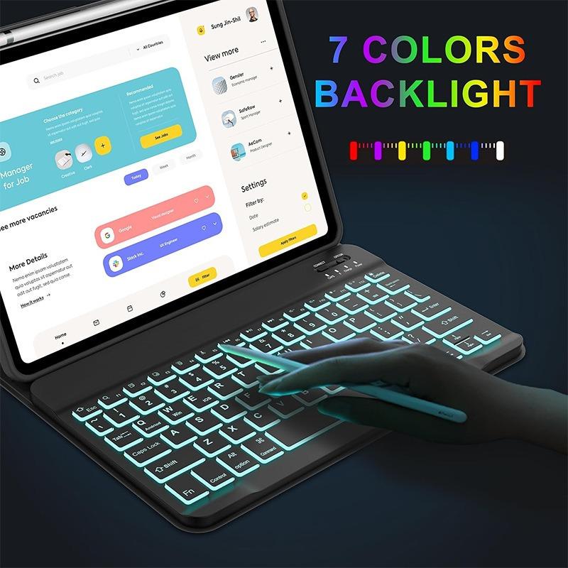 Чехол для Redmi Pad 2 11 дюймов, Чехол-клавиатура Bluetooth для Redmi Pad 2 11 дюймов, Магнитная защитная крышка-клавиатура
