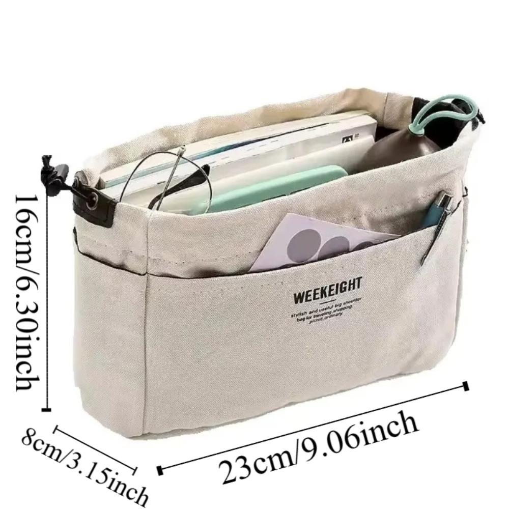 Легкая парусиновая сумка на шнурке, многокарманная косметичка, новая дорожная сумка для хранения