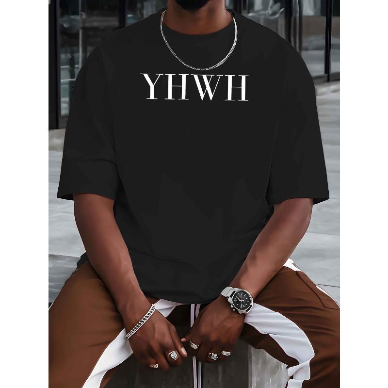 Новая мужская футболка с коротким рукавом YHWH, модный летний топ с принтами, для повседневной носки, с круглым вырезом и дышащей тканью, Большие размеры