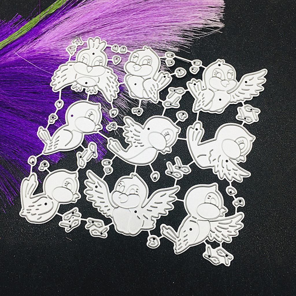 Вырубные штампы для маленьких птиц, металлические высечки с птицами, трафареты для тиснения-для DIY, скрапбукинга, альбома, открытки, украшения для фотосъемки