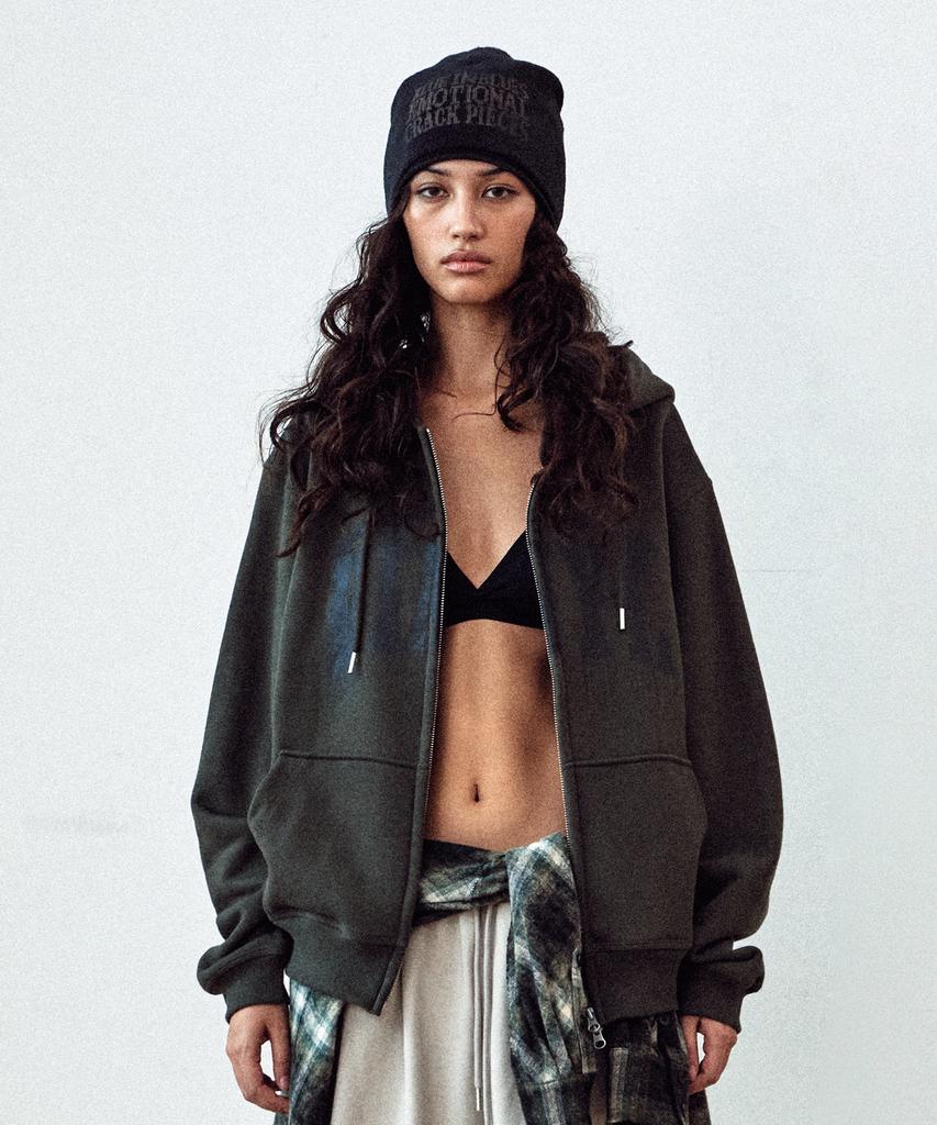Худи на молнии Thevinylhouse Graphic Khaki
