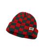 Chessboard Knitted Hat Women's Autumn and Winter Niche Big Head Circumference Wool Hat Showing Face Small Christmas Hat