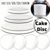 10-30cm Acrylic Cake Discs Transparent Round Cake Base Plate Reusable Cake Tray for Birthday Xmas Party Baking Kitchen Tools