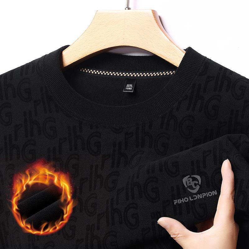 Men's Luxury Plush Fleece Sweater - Thick, Warm, All-Season Casual Wear