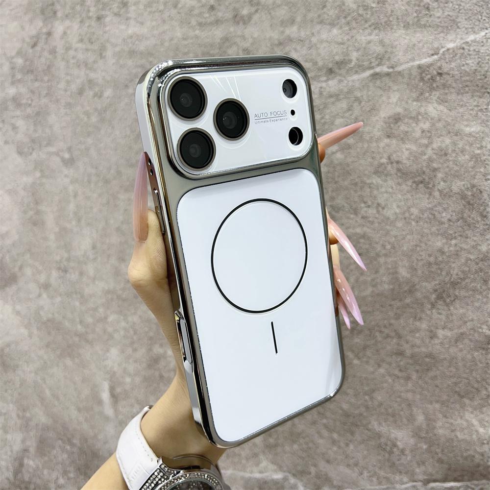 Luxury Plating For Magsafe Magnetic Camera Protection Case for iPhone 17 Pro Max Air 16 15 14 13 Bumper Shockproof Back Cover